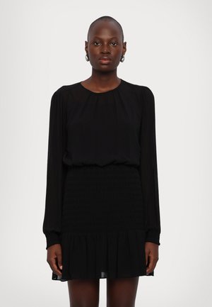SMOCK MINI DRESS - Kjole - black
