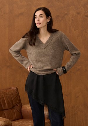Culture, CUMONIA VNECK - Pullover - melange