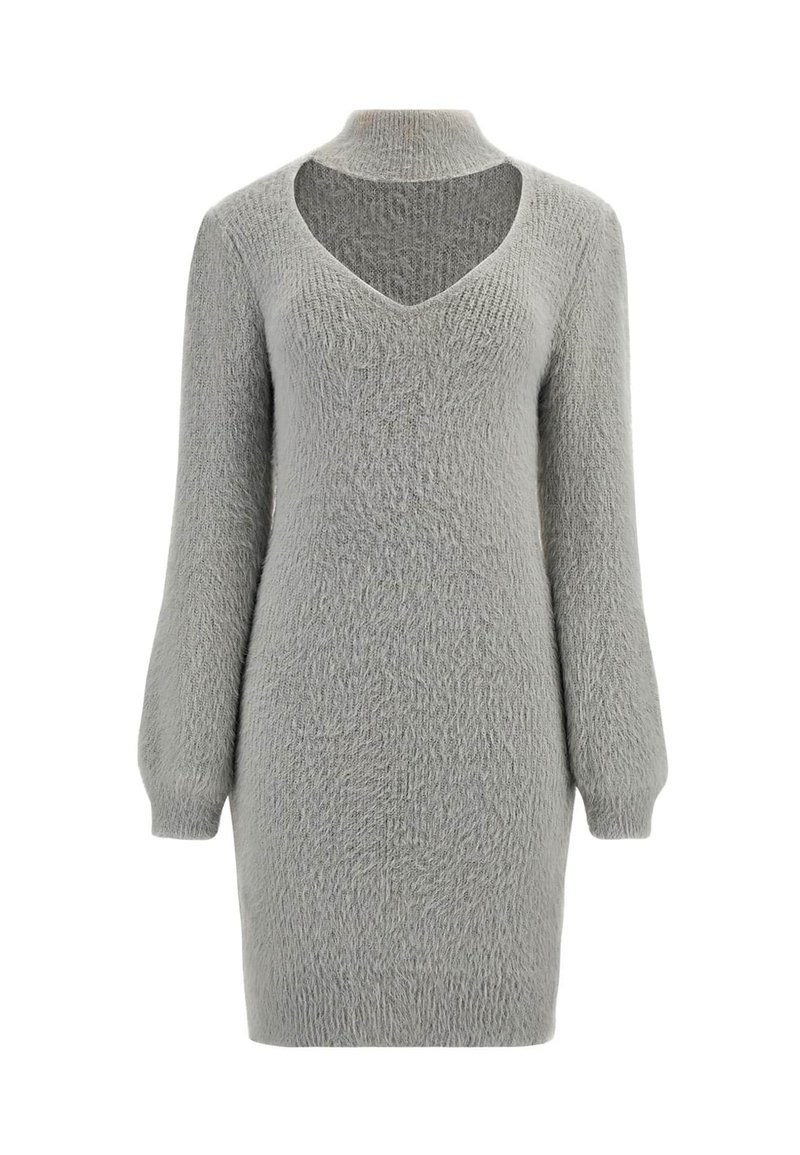 Guess Gebreide jurk lichtgrijs Guess Gebreide jurk lichtgrijs