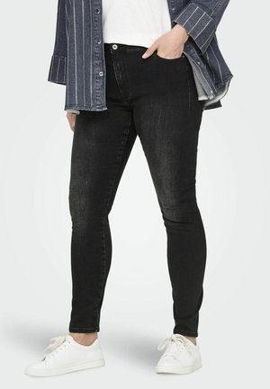 MITTLERE TAILLE SKINNY FIT - Jeans Skinny Fit - washed black