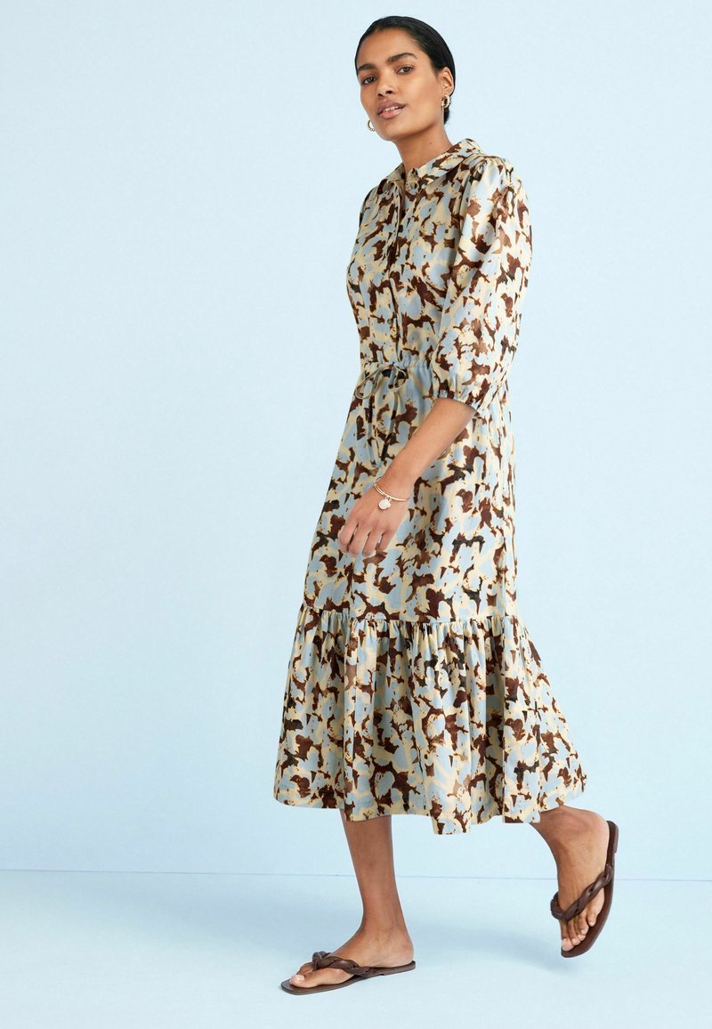 Damen Freizeitkleider | Next Blusenkleid blue brown print/hellblau - PQ41643 Damen Freizeitkleider | Next Blusenkleid blue brown print/hellblau - PQ41643