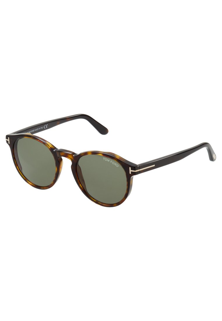 Lunettes De Soleil Tom Shield Mask, Monture Noire, Verres Polarisés Verts, Unisexe
