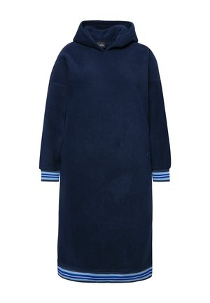 Ulla Popken LOUNGEWEAR HOODED LONG SLEEVE  - Nightie - night blue