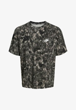 Jack & Jones Performance JCOCNZ BERLIN - Nyomott mintás póló - black