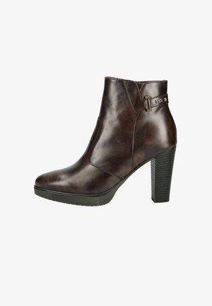 NeroGiardini, STIEFELETTE - Platform ankle boots - caffe