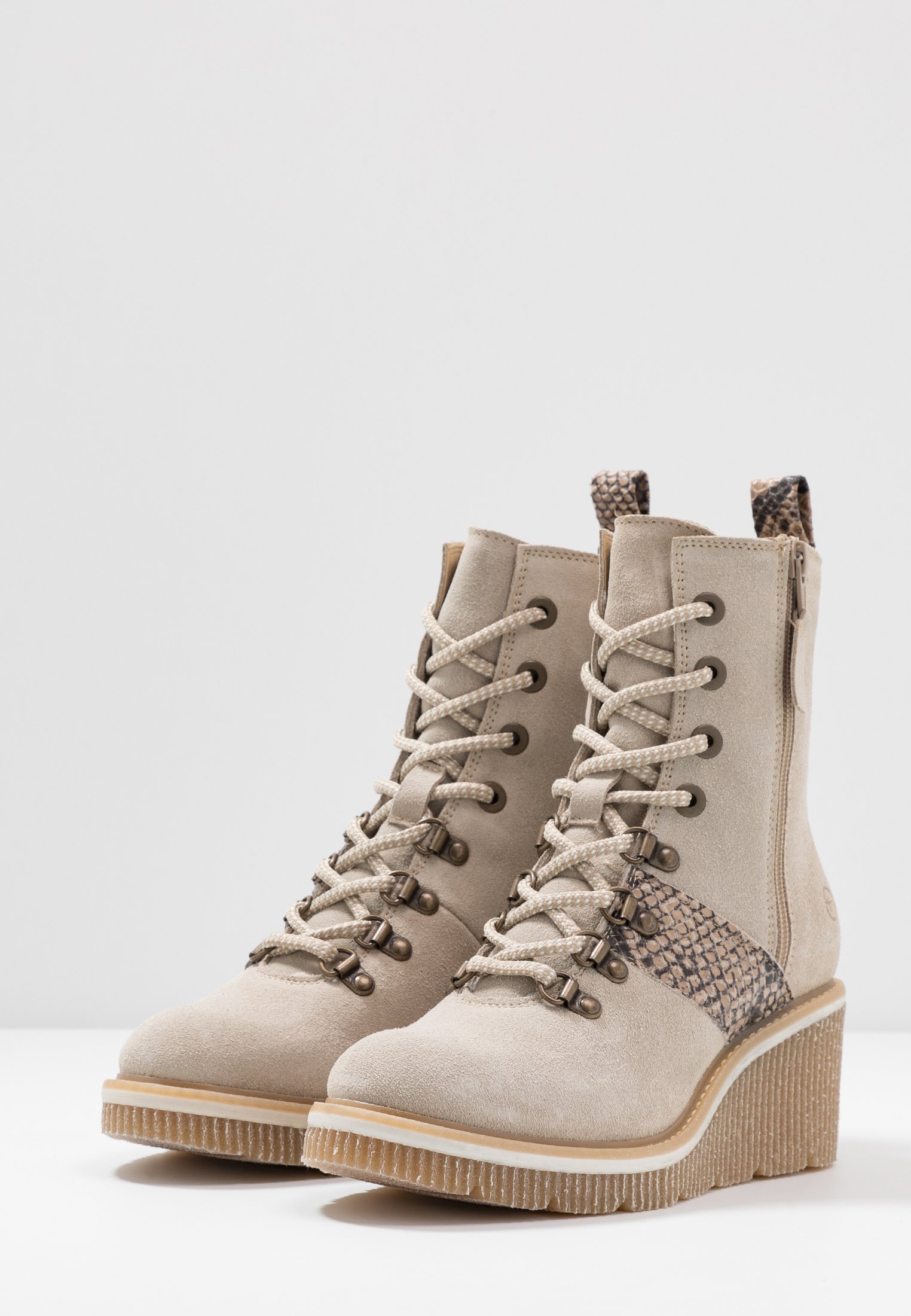 Tamaris Enkellaarsjes met sleehak beigeBeige Zalando.nl Tamaris BOOTS Enkellaarsjes met sleehak beigeBeige
