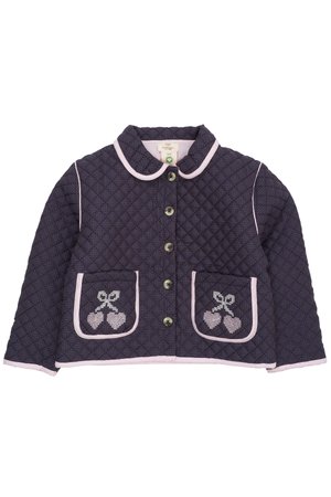 CHECKERED QUILTED JACKET - Nyári dzseki - brown/ blue