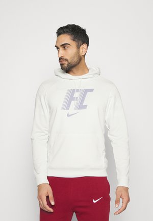 M NK DF FC FLC HOODIE - Jersey con capucha - SUMMIT WHITE/INDIGO HAZE
