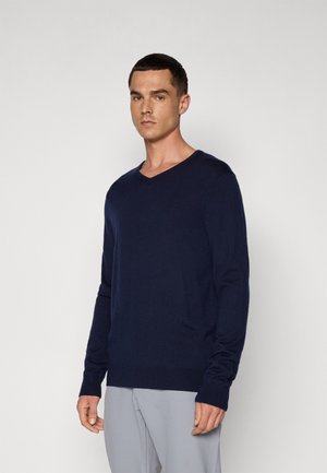 V NECK SWEATER - Maglione - dark navy
