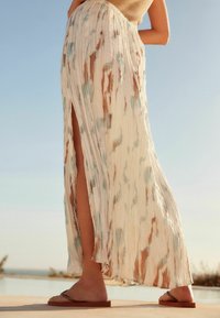 Next CRINKLED TALL REGULAR FIT - Jupe longue - ecru aqua