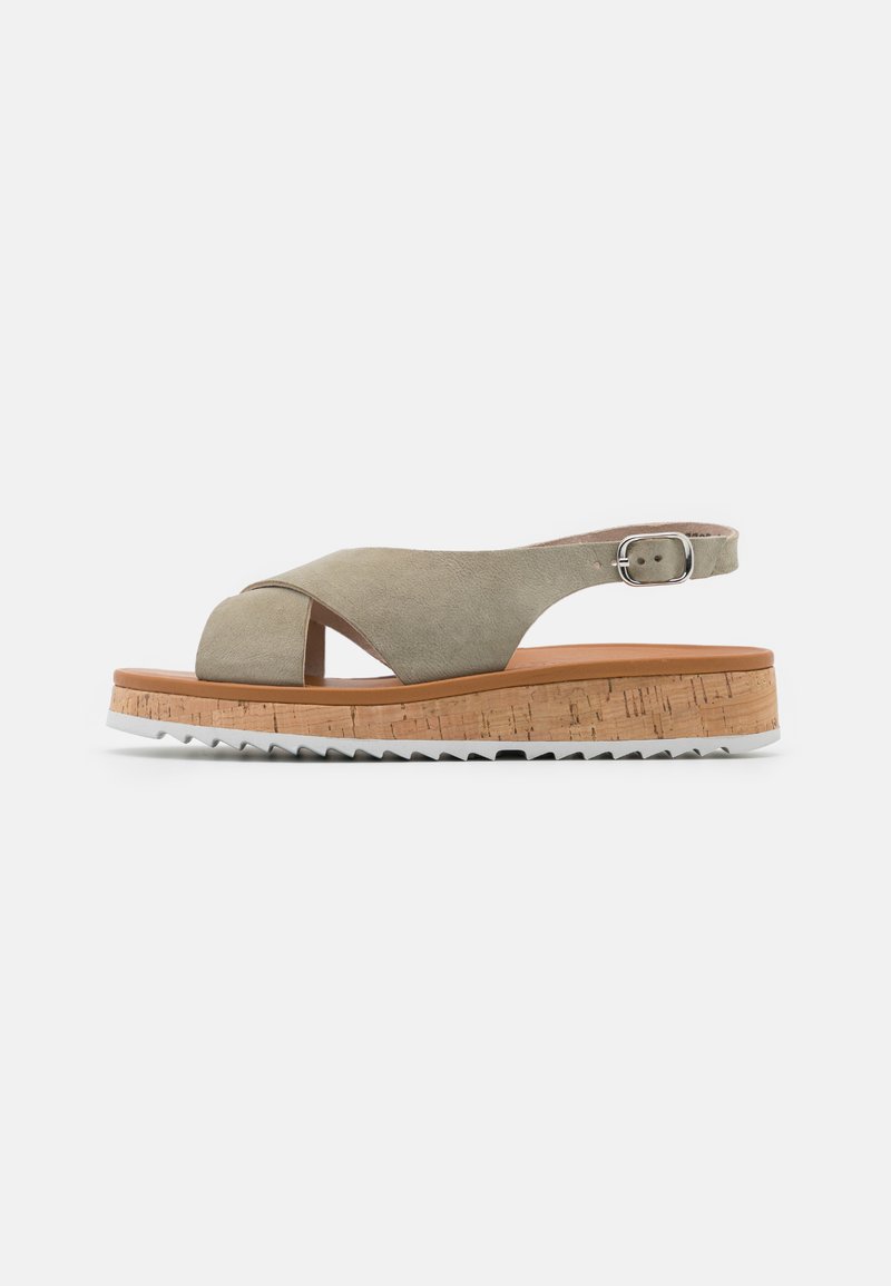 Damen Riemchensandalen | Paul Green Plateausandalette natural/khaki - MD79735 Damen Riemchensandalen | Paul Green Plateausandalette natural/khaki - MD79735