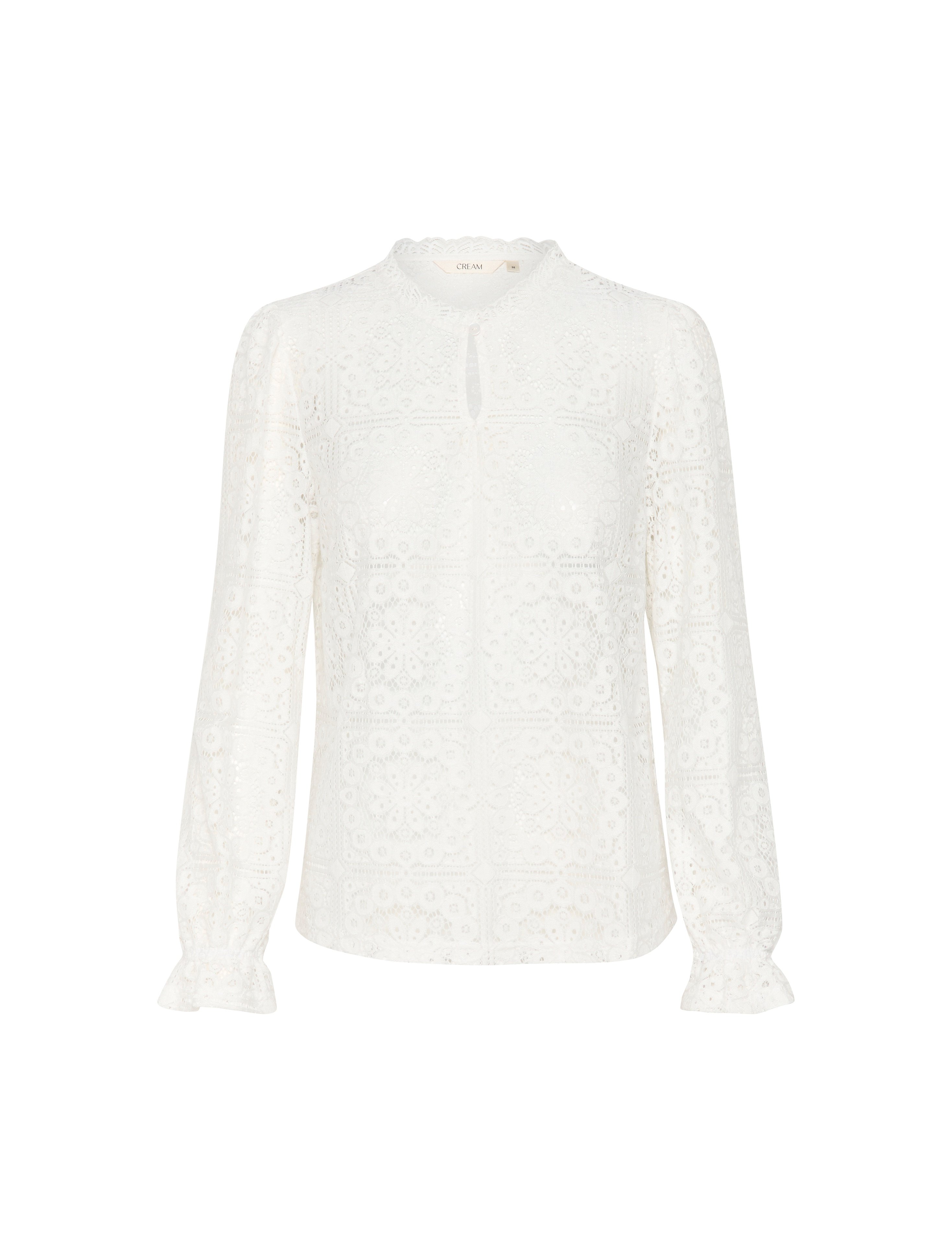 keyhole blouse white