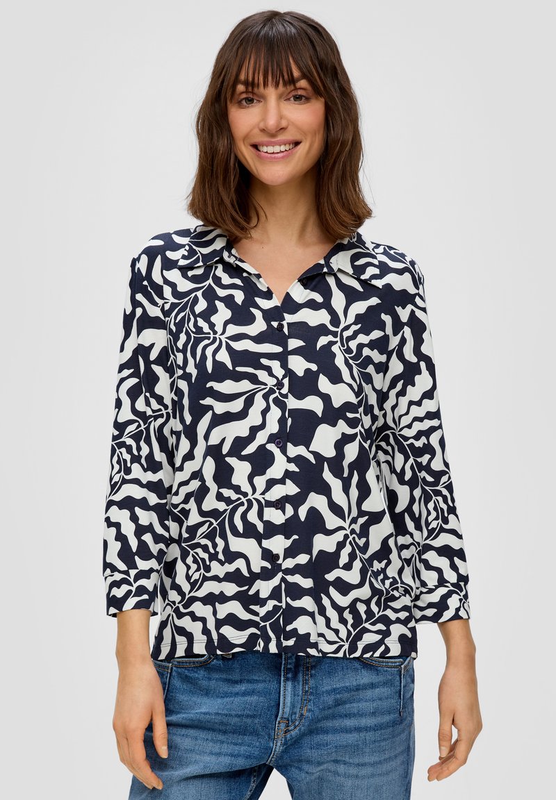 S.Oliver Top Chemisier Fille – Col Rond, Boutons, Polyamide Élasthanne, Confort Et Style Décontracté