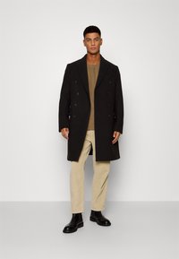 Isaac Dewhirst LONG PEA COAT - Casaco clássico - new army