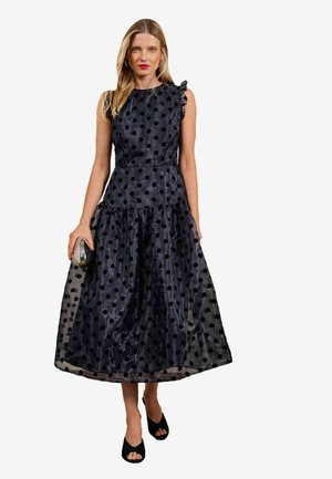 Love & Roses, SPOT ORGANZA DROP WAIST MIDI DRESS - Cocktailkleid/festliches Kleid - navy