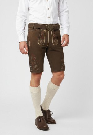 BEKLEIDUNG OLIVIER - Pantaloni di pelle - dunkelbraun (961669-000-0076)