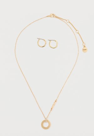 BOX LOGO PAVE HOOP SET - Auskari - gold-coloured