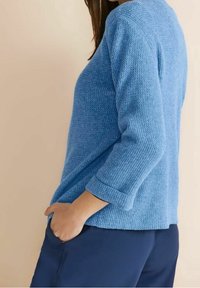 Street One Stickad tröja - mottled blue