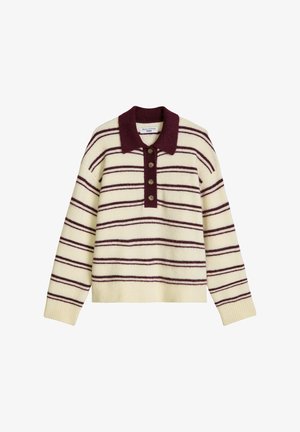 Marc O'Polo DENIM, KNIT POLO PULLOVER LONGSLEEVE - Maglione - bright yellow