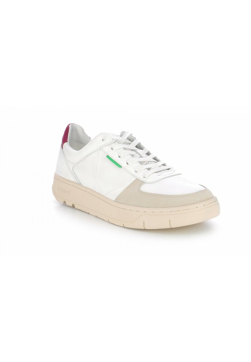 KICKERS Kick Allow Scarpe Da Ginnastica Unisex - Pelle Bianca E Bordeaux, Taglia 39 EU, Suola In Elastomero - 4