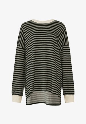 Opal Studio, INGA - Trui - black dark grey stripes
