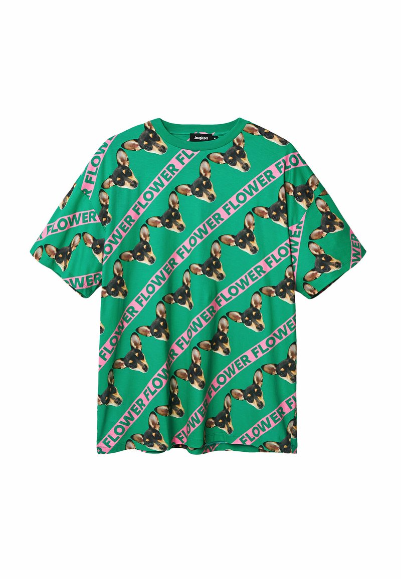 Desigual T-shirt print groen
