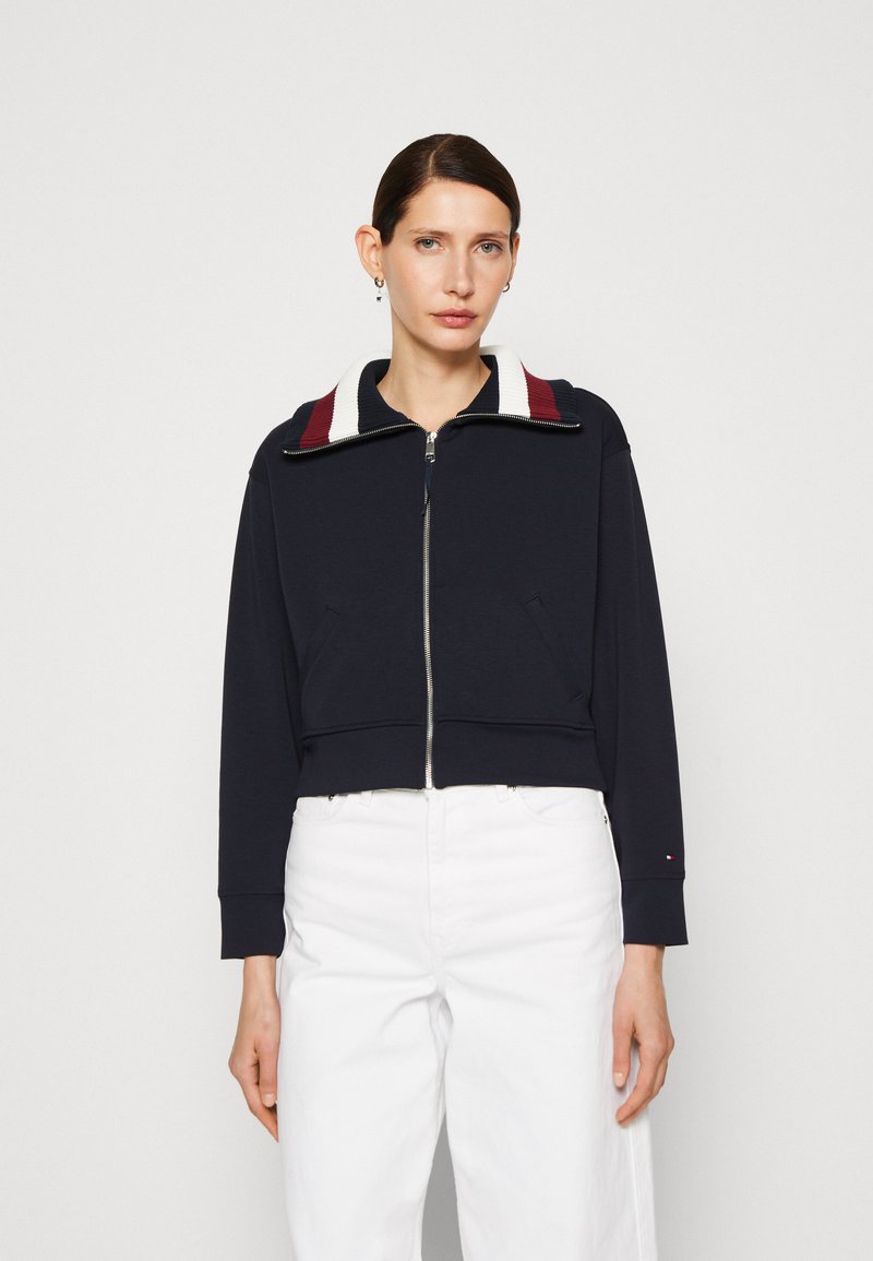 Tommy Hilfiger Women's Sport Lace-Up Hoodie Black Size X-Small
