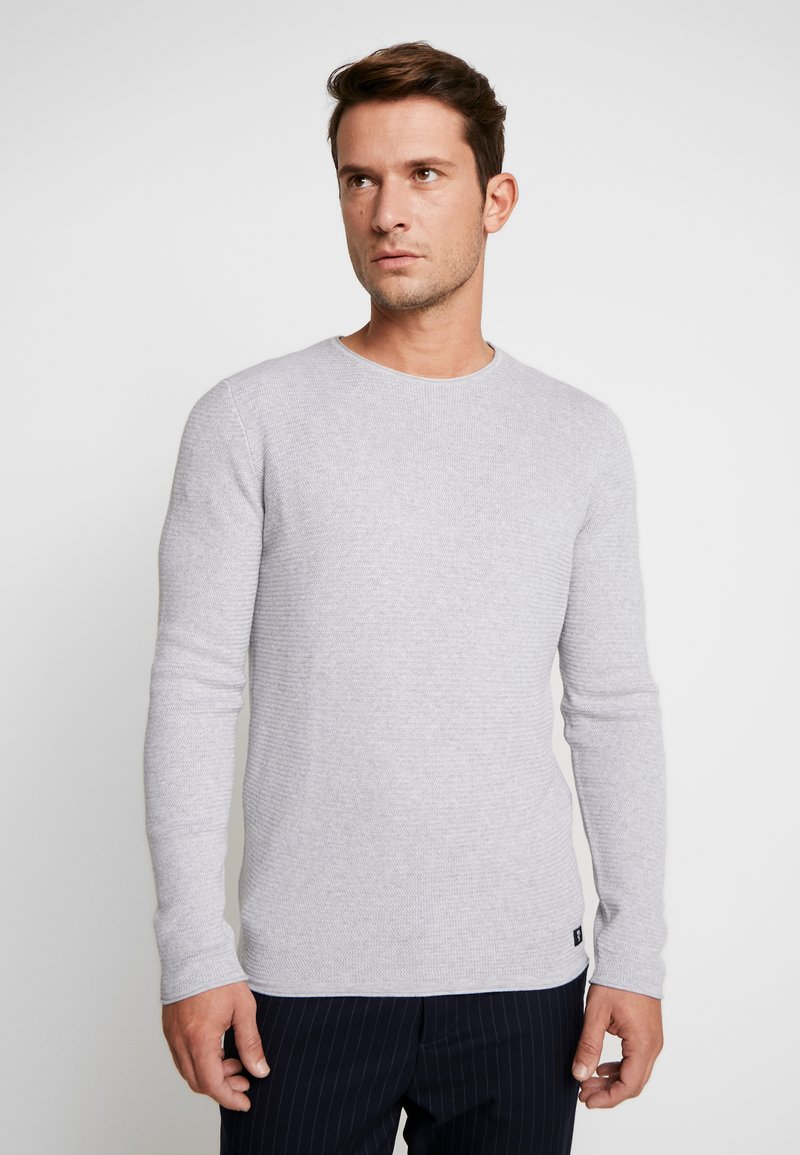 TOM TAILOR DENIM Strickpullover - lava stone grey melange