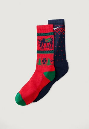 UNISEX 2 PACK UNISEX - Nogavice -  red/midnight navy