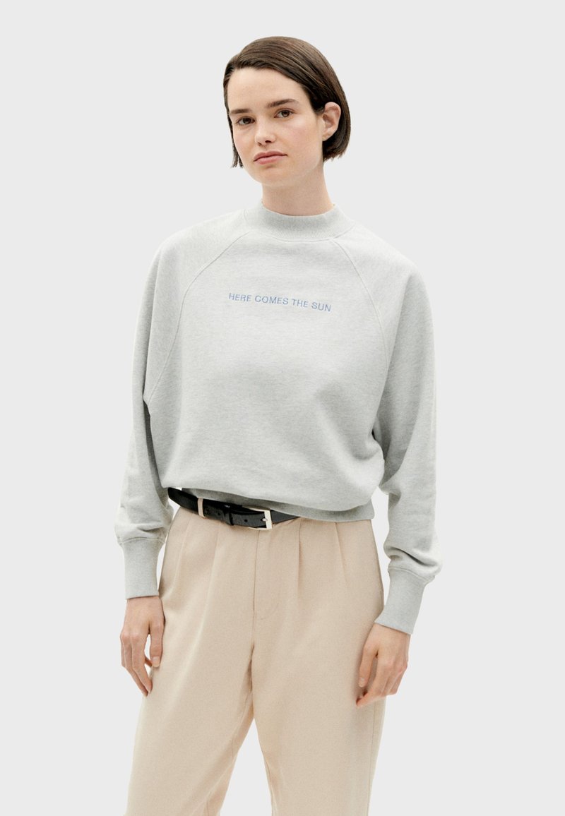 Thinking Mu HERE COMES THE SUN - Mikina - light grey