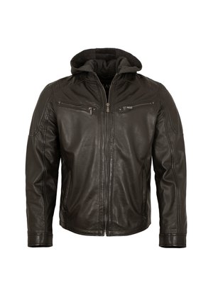 Lederjacke - dunkelbraun