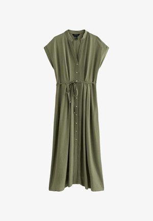 New Look, KHAKI TOGGLE SHIRT MIDI DRESS - Vestido camisero - olive
