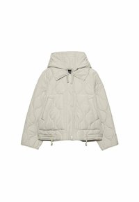 Stradivarius HOODED PUFFER Giacca invernale white/avorio