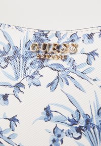 Guess BRAMINA TOP ZIP SHOULDER - Handbag - white/blue