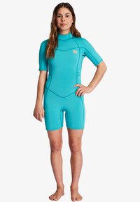 Billabong SYNERGY - KURZÄRMLIGER BACK-ZIP-SPRINGSUIT - Baddräkt - blue