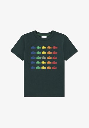 Lacoste TINY ICON TEE - Apdrukāts T-krekls - dark green