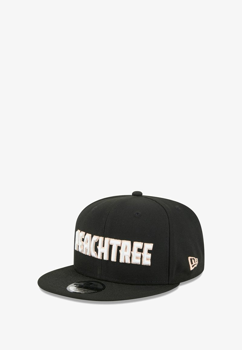 Black snapback cap with white "Peachtree" embroidered on front and a small logo on the side, displayed on a white background.