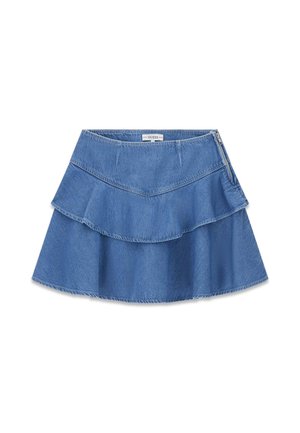 Guess, RÜSCHIGER JEANSROCK - A-lijn rok - blau