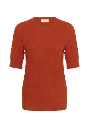 Soaked in Luxury, SLSPINA STRUCTURE SHORT SLEEVE - Trükipildiga T-särk - pureed pumpkin