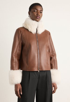 Lederjacke - dark chestnut brown