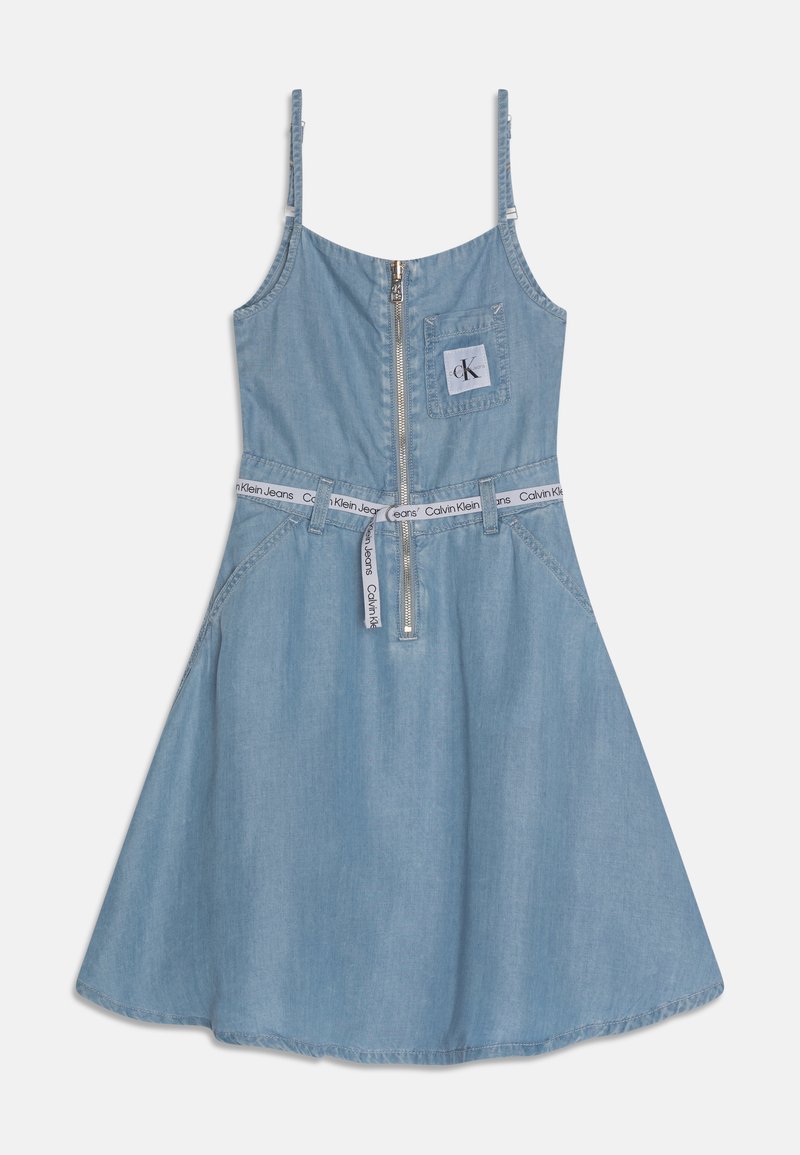 Calvin Klein Jeans STRAPPY MAXI DRESS Denim dress blue denim