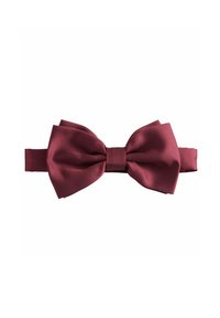Nœud papillon bordeaux en satin texturé, présentant une forme classique avec de grandes boucles et une sangle ajustable pour un maintien sécurisé.