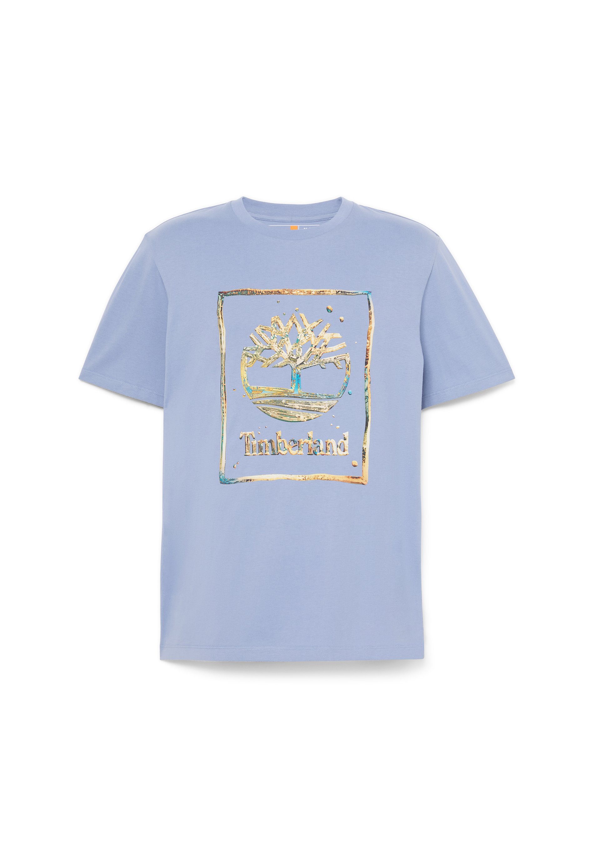 Timberland WATER STACK LOGO SHORT-SLEEVE TEE - Triko s potiskem - medium blue