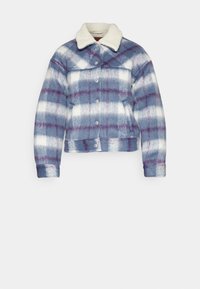 90S COZY SHERPA TRUCKER - Bomber tipa jaka - selma plaid vintage indigo x