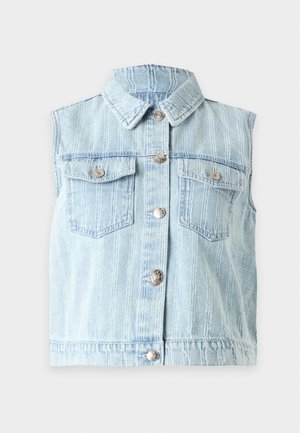 ONLY, ONLCRISTA STRIPE - Vest - light blue denim