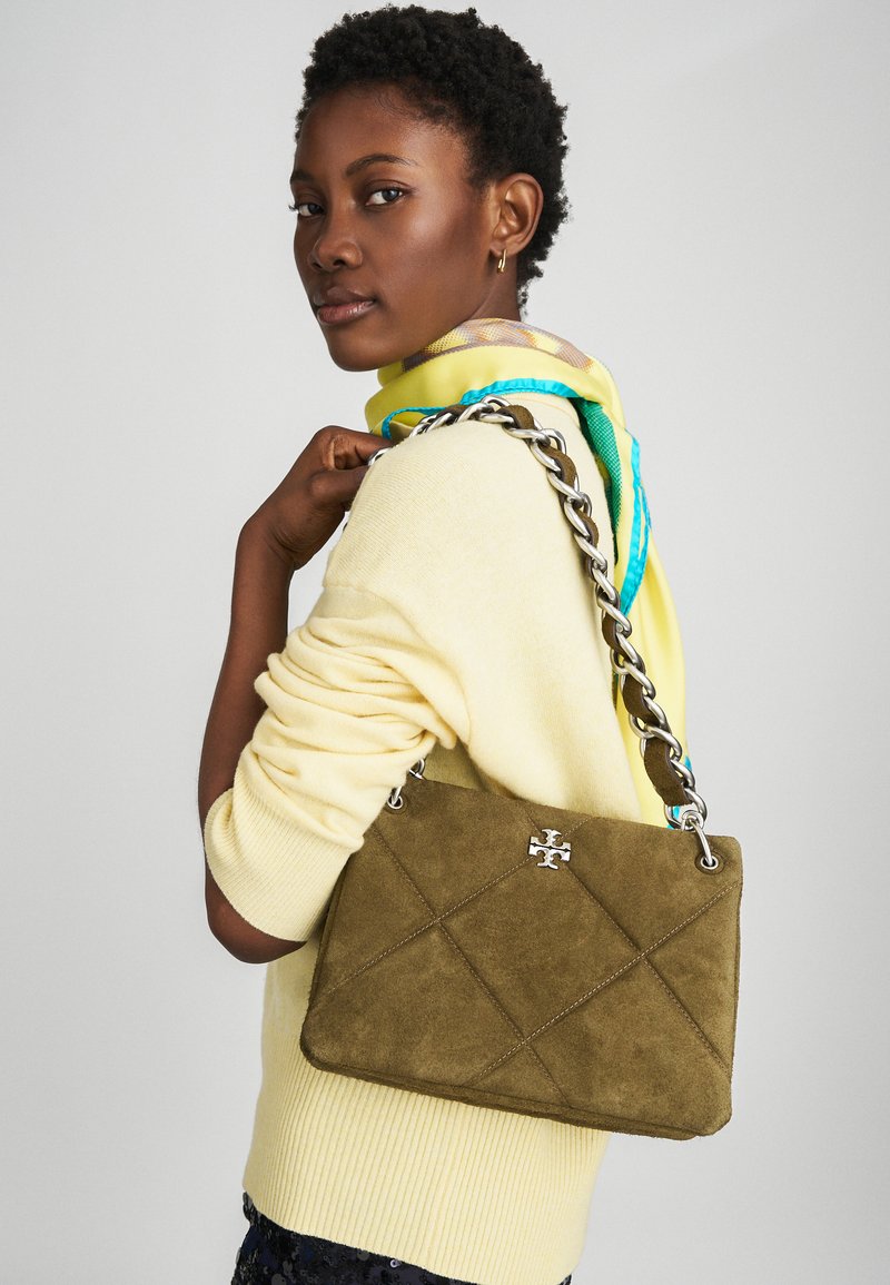 Tory Burch KIRA DIAMOND QUILT SUEDE SMALL SHOULDER BAG Borsa a