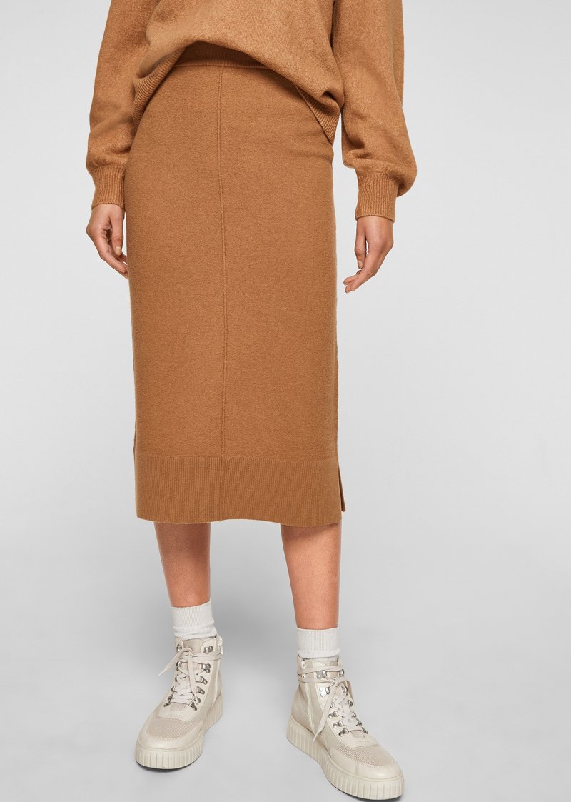 Damen Jeansröcke | s.Oliver Bleistiftrock caramel/beige - FB08456 Damen Jeansröcke | s.Oliver Bleistiftrock caramel/beige - FB08456