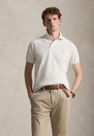 THE ICONIC MESH POLO SHIRT - Bluză polo - antique cream/c7114