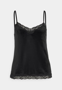 CAMI SCALLOP - Pyjamashirt - black