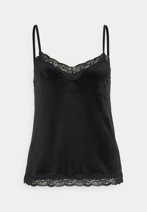 CAMI SCALLOP - Pyjama top - black